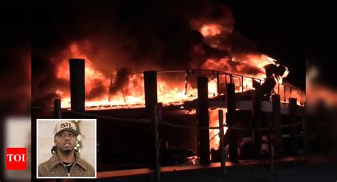 Metro Boomin's rented yacht engulfed in massive blaze outside Miami ...