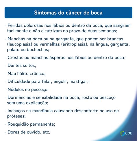 Câncer de boca: como identificar e tratar – COE