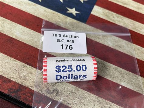 Lot - UNC. $25 ROLL OF ABRAHAM LINCOLN $1 COINS