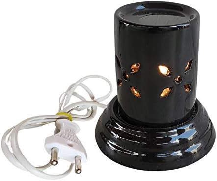 Pure Source India Ceramic Oil Diffuser Electric Small (4.5 inch, Black ...