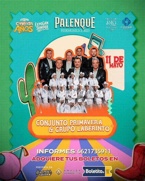 Conjunto Primavera en Palenque Hermosillo 2025, Palenque Expogan ...