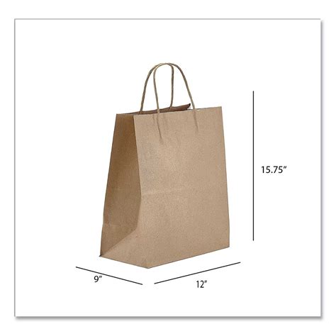 Prime Time Packaging Natural Regal Kraft Paper Bag, 12 x 9 x 15.75 inch ...