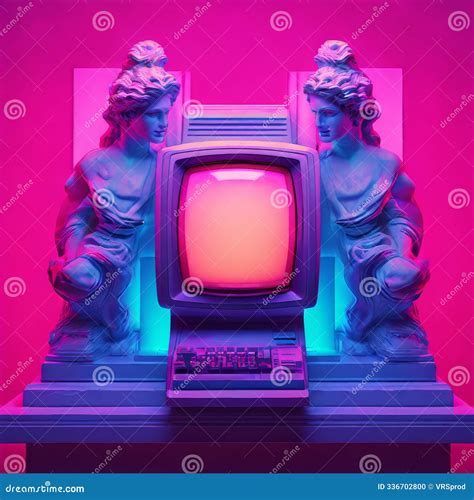 Old Computer Screen Retro-Futuristic Style 的图像结果