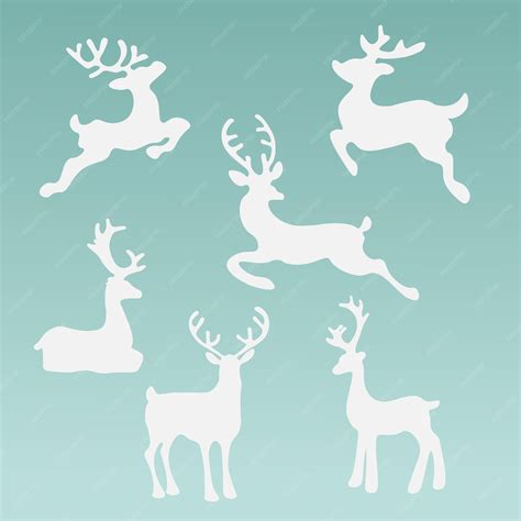 Premium Vector | Reindeer silhouette