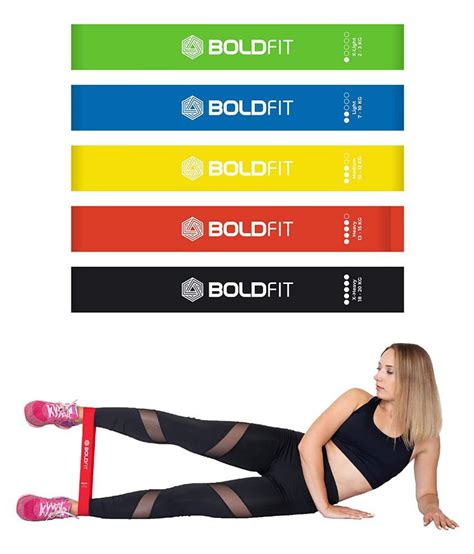 Exercise Resistance Loop Bands, 12-inch (Multicolour)-Set of 5: Buy ...
