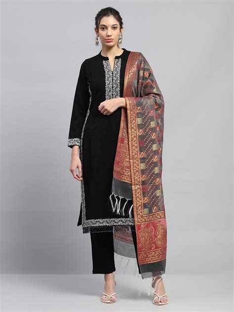 Buy Women Grey Self Design Stole Online in India - Monte Carlo