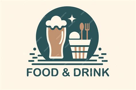 Premium Vector | Food and drink logo design retro style