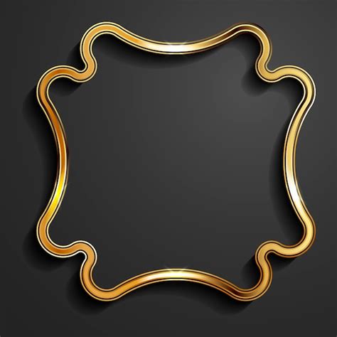 Realistic golden frame template | Free Vector
