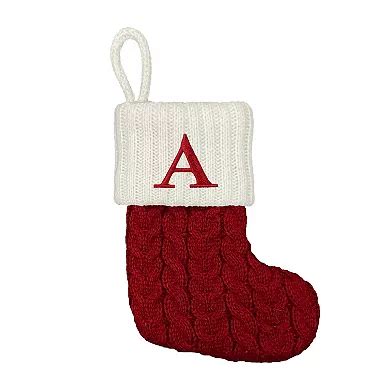 St. Nicholas Square® Red Cable Knit Mini Christmas Stocking