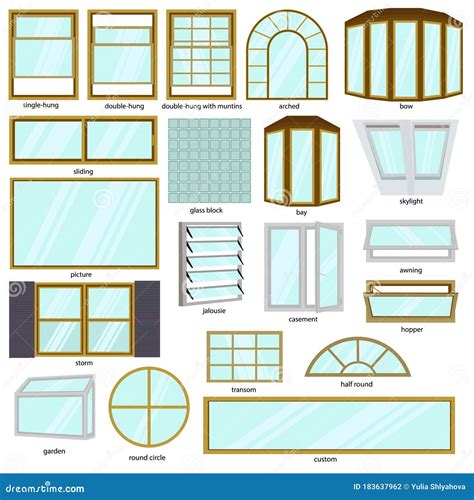 Window Types Stock Illustrations – 1,583 Window Types Stock ...