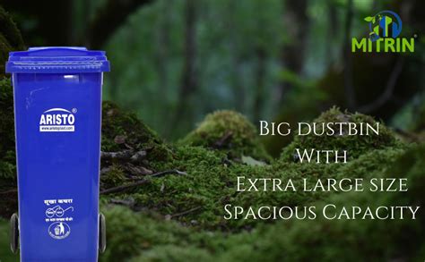Mitrin present 90 Ltr dustbin with Wheel, dustbin for kitchen with lid ...