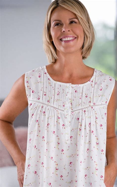 Buy The 1 for U Naomi 100% Cotton Sleeveless Nightgowns for Women - XS ...