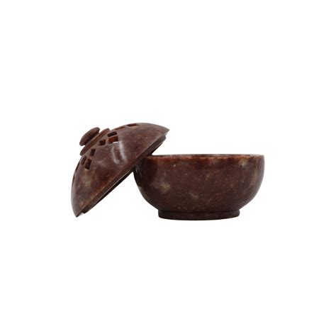 Artisanal Soapstone Incense Cone Burner with Dome – Natriel