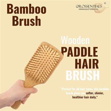 Orossentials Brown Rectangle Wooden Hair Brush – Buy Big Size Now!