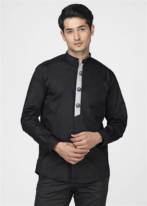 Get Big Button Detail Mandarin Collar Shirt at ₹ 1299 | LBB Shop