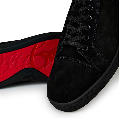 CHRISTIAN LOUBOUTIN | Men's Louis Junior Suede Trainers | Men | Black ...