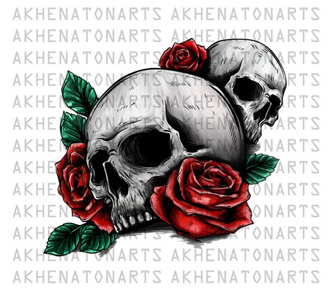 Skull And Roses Sketch