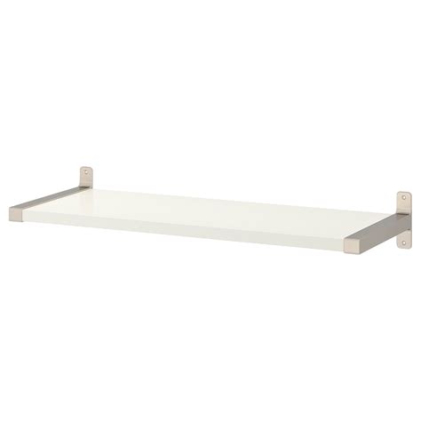 BERGSHULT / GRANHULT wall shelf, white/nickel-plated, 80x30 cm (311 ...