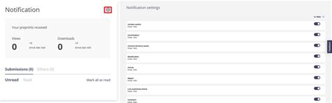 New Notification Center | Preprints.org