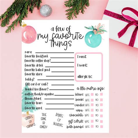 Printable Secret Santa Questionnaire - Printable Multiplication Tables