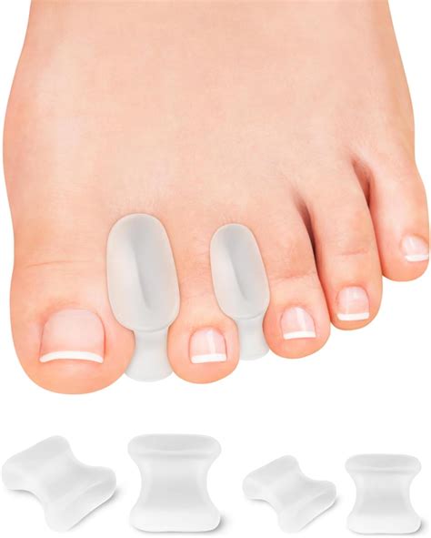 12 Pack Gel Toe Separators, Bunion Toe Spacers with 2 Sizes for Women Men Toe Pain Relief, Soft ...