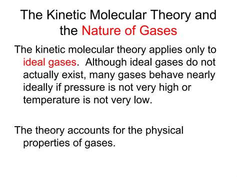 The kinetic molecular theory of matter | PPT