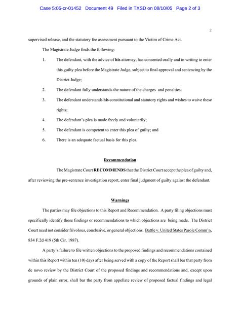 Report and Recommendation of US Magistrate Judge | PDF