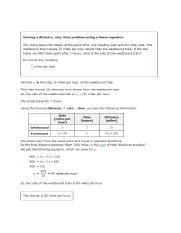 Image result for Solving a Distance Rate Time Problem Using a Linear Equation