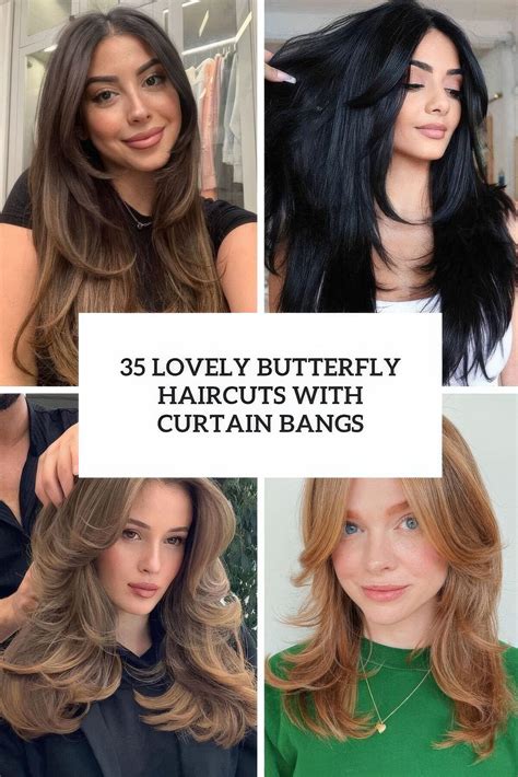 35 Lovely Butterfly Haircuts With Curtain Bangs - Styleoholic