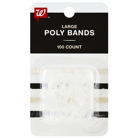 Walgreens Beauty Polybands Large Clear | Walgreens