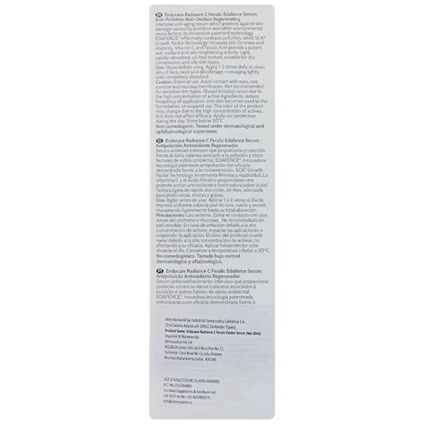 Buy Endocare Radiance C Ferulic Edafen Serum 30 ml | 19 Minutes ...