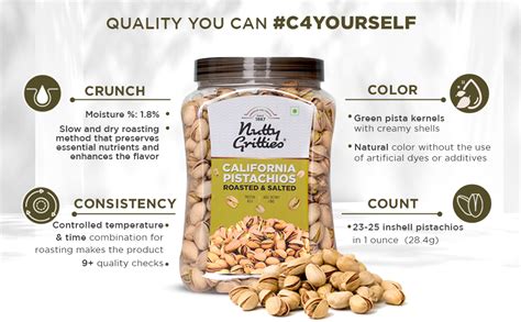 Nutty Gritties California Pistachios 800g, Roasted & Lightly Salted ...