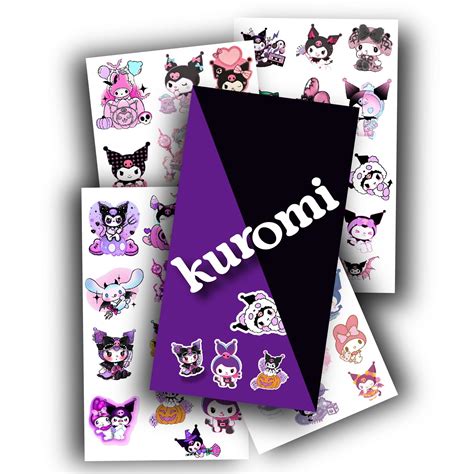 54 PCs Kuromi Stickers for Journal Laptop Diary Kids Scrapbooking DIY ...