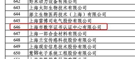 工信部第三批专精特新“小巨人”企业名单公示，上海CA光荣登榜 -新闻动态-上海市法人一证通