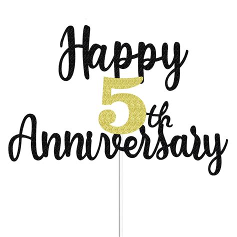 Happy 5 Year Anniversary 5 Years Anniversary Vector Art PNG, Happy 5