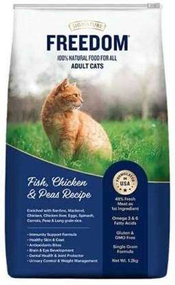 SIGNATURE Freedom Adult Cats Chicken, Fish 1.2 kg Dry Adult Cat Food ...