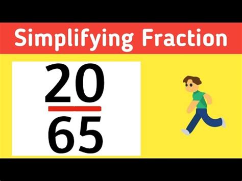 Simplify the fraction 20/65 (simplest form) || 20/65 Simplified - YouTube