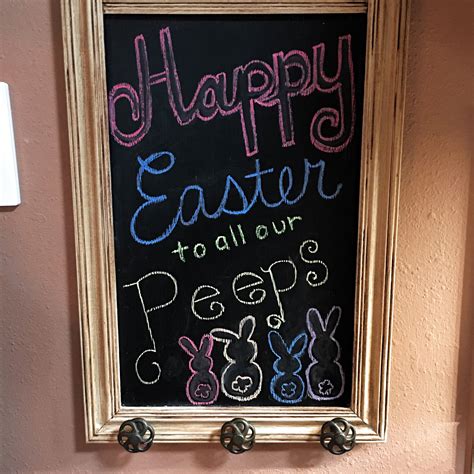 Happy Easter to all our Peeps! Easter Chalkboard art | Easter chalkboard art, Happy easter ...