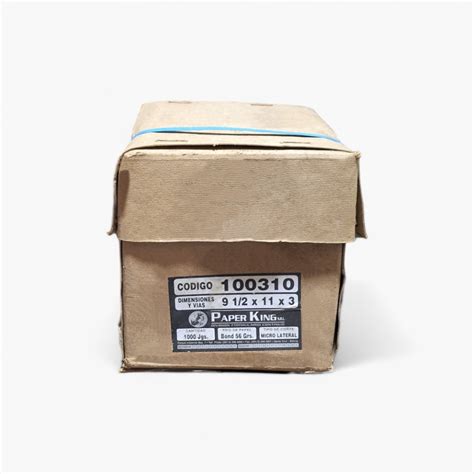 Papel continuo 9 1/2 x 11 x 3 vias con carbónico. - PapelCruz Libreria ...