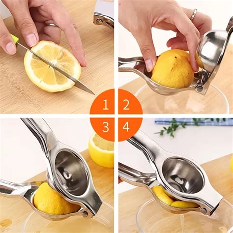 Buy Lemon Squeezer Stainless Steel Citrus Fruits Juicer Hand Manual ...
