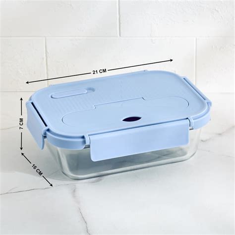 Buy Korobka Meadow Glass Lunch Box with Cutlery - 1.5L from Home Centre ...
