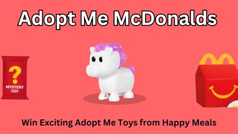 Adopt Me McDonalds Happy Meal Toys 2025