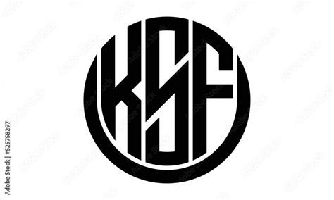 KSF three letter circle logo design vector template. monogram symbol on ...
