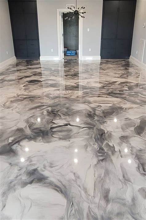 Metallic marble epoxy floor – Artofit