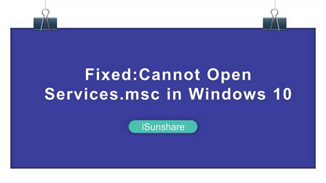 MMC Cannot Open the File Services.msc 的图像结果