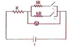In the circuit shown in figure reading of voltmeter is `V_(1)` when ...