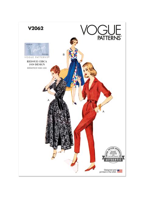 Vogue Patterns 2062 Misses' Slack Suit and Skirt