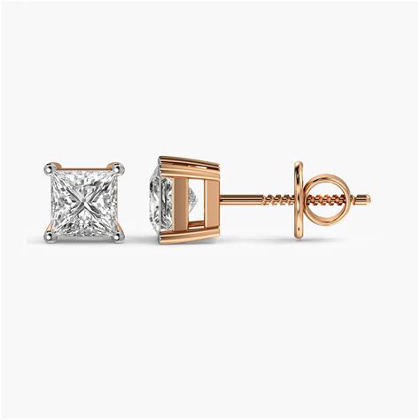 Princess-Cut Lab-Grown Diamond Studs – MOENA | Lab Grown Diamond Jewellery