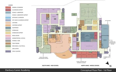 Colorful High School Floor Plans