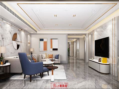 天誉190平米现代简约平层装修设计效果图-居众装饰-广州市